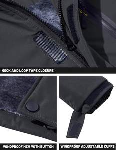 Veste parka d'hiver 100% coton pour homme Manteaux en polaire thermique isotherme résistant à l'eau avec capuche pour le ski et le snowboard Imperméable - Product Image 5