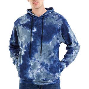 Sudadera con Capucha Tie Dye Extra Grande para Hombre, 100% Algodón, con Logotipo Personalizado, Estilo Liso, Venta Caliente - Product Image 1