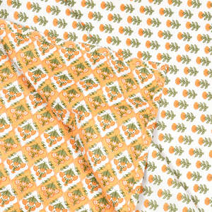 BLOCKS of INDIA Polycotton Double Dohar Yellow Flower Manta de cama de algodón opaco para el verano - Product Image 4