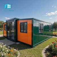 Maison conteneur extensible à 2 chambres, 2 unités, 20 pieds, préfabriquée, vente en gros à prix abordable