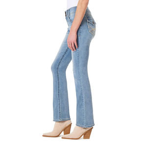 Nuevo diseño de calidad superior de las mujeres pantalones de mezclilla de color liso al por mayor precio de las mujeres pantalones vaqueros para la venta en línea - Product Image 6