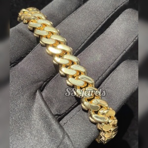 925สร้อยข้อมือเพชรโมอิส VVS1แท้ขนาด13.50มม. สำหรับผู้ชายประดับด้วยพลอยเทียมชุบโรเดียม - Product Image 2