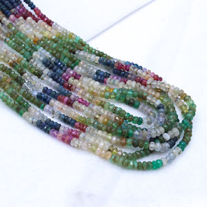 Vente 5 lignes de pierres précieuses naturelles multiples à facettes rondes de guérison collier de perles de pierres précieuses prix de gros bijoux pour femmes - Product Image 2