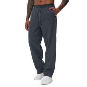 Pantalones Deportivos Casuales Ligeros para Hombre, Pantalones de Primavera, Color Sólido, con Cordón, Cintura Media, de Lona, Frente Plano, Estilo Deportivo, Corte Recto - Product Image 3