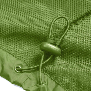 Chaqueta de exterior con logotipo personalizado para hombre, cortavientos con capucha verde claro, impermeable, reflectante, ligera, para la lluvia - Product Image 4