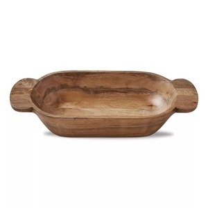 Cuenco de madera hecho a mano con rayas horizontales para cocina, frutas, decoración del hogar y ocasiones de fiesta - Product Image 3