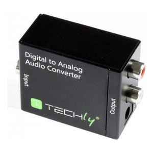 Convertisseur audio IDATA noir SPDIF 3,5 mm vers RCA, connexion optique, en plastique - Product Image 4