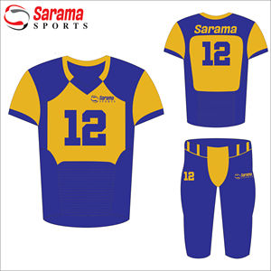 Uniformes de football américain respirants à impression par sublimation de conception personnalisée taille plus pour adultes avec logo personnalisé - Product Image 3