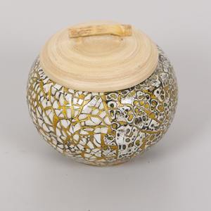 Top box et pot bocaux ronds en bambou de haute qualité avec couvercle de couleur naturelle produits au Vietnam - Product Image 2