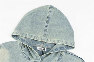 Sudadera con Capucha de Moda Masculina, Tendencia Actual, Calidad Premium, Bordado Aplicado y Efecto Desgastado por el Sol, Estilo Urbano, 500GSM - Product Image 4