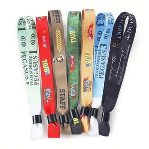 Pulseras de Tela Ecológicas Personalizadas para Eventos, Artículo Promocional con Transferencia Térmica - Product Image 1