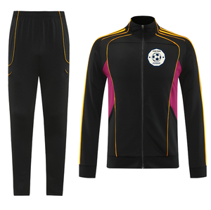 Chaqueta de Fútbol de Manga Larga 25-26 al por Mayor, Traje Deportivo de Fútbol Negro con Cremallera Completa de Calidad Tailandesa para Hombre - Product Image 4