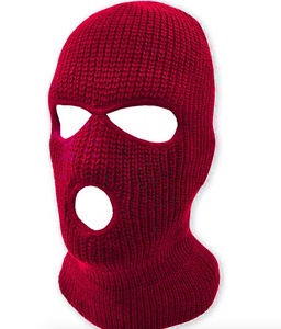 Masque de ski en tricot personnalisé avec logo brodé, bonnet d'hiver à 3 trous, masque de ski - Product Image 5