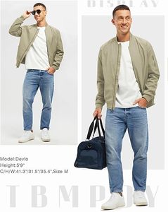 Men Fashionable Taslan Bomber <b>Jacket</b> Durable Fabric Comfortable Design for Everyday and <b>Travel</b> Wear - Product Image 2