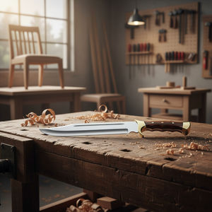 Cuchillo de Chef Artesanal Forjado a Mano de Acero Inoxidable, Afilado, con Borde Dentado, Punta de Clip, Otros Mangos, Cocina de Lujo, Aire Libre - Product Image 5