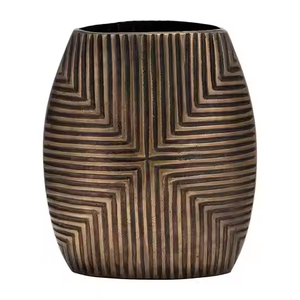 Elegant Trendy Metal Flower <b>Vases</b> with Hammered <b>Texture</b> and Metallic Sheen Great for Both Fresh by decor Impex - Product Image 4