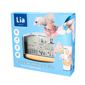 Stazione Meteo Personalizzata Lia con Orologio da Scrivania e da Tavolo, Gadget Personalizzabili - Product Image 3