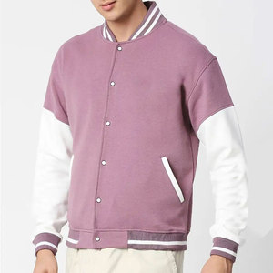 Veste de baseball avec logo personnalisé d'usine OEM pour hommes Veste universitaire épaisse Veste d'extérieur à col brodé - Product Image 2