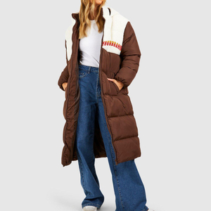 Chaqueta de Invierno para Mujer, Gruesa, Acolchada, Impermeable, con Capucha, Cierre Largo, Tejida, Transpirable y Cálida, Suministro de Fábrica - Product Image 3