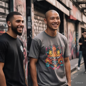 Camiseta de algodón 300 GSM de lujo 100%, camisetas de talla grande para hombre, camisetas de peso pesado de gran tamaño bordadas personalizadas - Product Image 5