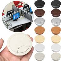 Cache-trou de câble rond en plastique pour bureau / Passerelle de câble pour ordinateur / Boîtier de sortie de câble pour table / Fixation de câble de table