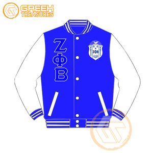 Personnalisé Zeta Phi Beta Varsity Veste Sororité Vêtements Haute Qualité Respirant Satin Brodé Crest & Lettres Fine Femmes - Product Image 1
