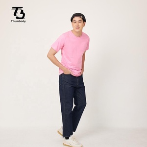 Camiseta 65% algodón 35% poliéster para hombre, camisa bordada en blanco, cuello alto personalizado, OEM, hecho en Tailandia - Product Image 5