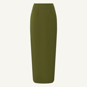 ODM Services Made Vietnam Dames Élégant Style Décontracté Olive Grace Colonne Jupe Élégante Jupe Crayon Volants Empire pour le Printemps - Product Image 6