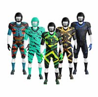 Maillots de football américain personnalisés OEM ODM avec logo, design sublimé, polyester durable, pour les jours de match, et pantalon intégré