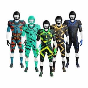 Uniforme de Fútbol Americano Sublimado, Pantalones Cortos de Poliéster con Estampado de Sarga, Transpirables, de Secado Rápido, con Logotipo Bordado - Product Image 5