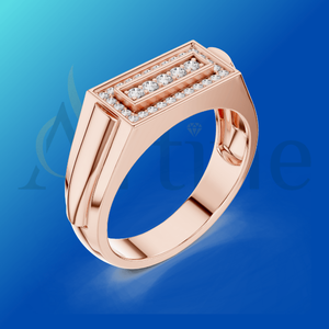 18K Moissanite and <b>CZ</b> <b>Ring</b> in Silver for Daily Wear - Product Image 1