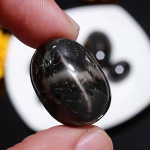 Natural negro estrella diópsido septiembre piedra natal cabujón suelto hecho a mano piedra preciosa pulido suave piedra que fluye - Product Image 6