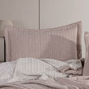 Guzide Efekt <b>Beige</b> 3-Piece Customized Classic Luxury Home <b>Bedspread</b> Set 100% Chenille Organic Woven Striped Wash - Product Image 2