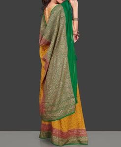 Choli sur mesure Élégance éthérée Le Saree en soie de brocart intemporel. Idéal pour les mariages et événements spéciaux occasions festives - Product Image 3