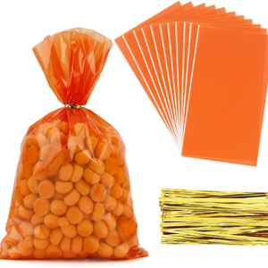 Nuevos estilos 25/50/100 Uds bolsa de dulces de Navidad celofán OPP regalo fiesta vacaciones merienda bolsa de galleta bolsa de plástico para uso de gelatina - Product Image 1