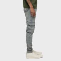 Pantalon Cargo en Velours Côtelé Léger et Respirant pour Homme, Taille Élastique, 6 Poches, Grande Taille, Imperméable, Effet Délavé – Prix Abordable