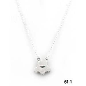 Southwest Style Peacock Dahlia <b>Opal</b> <b>Necklace</b> Handmade with Sterling Silver & Bezel Setting - Product Image 4