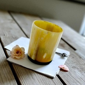 Mug à boire de style buffle américain avec poignée, poli naturellement, écologique, capacité personnalisée pour la bière, le vin, cadeau d'affaires - Product Image 2
