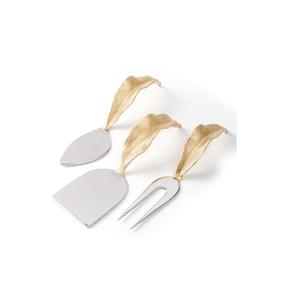 Juego de herramientas de cuchillo con tapa de queso de acero dorado con Caja de Regalos embalaje último diseño mango de metal queso cortado a bajo precio - Product Image 6