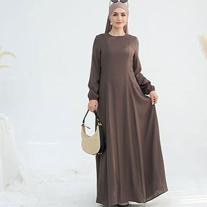 Robe musulmane Abaya pour femmes Slim Fit Maxi Modest Eid Outfit Lightweight Islamic Travel Dress Long Sleeve Abayas Thobe Ramadan - Product Image 3