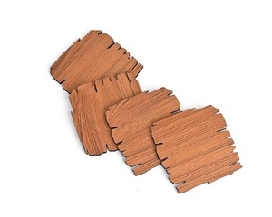 Sous-verres en bois élégants fabriqués à la main Écologique Rustique Élégant pour la décoration de la salle à manger Sous-verres classiques en noyer - Product Image 4