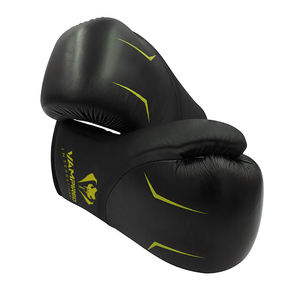 VI noir Simple Design adulte boxe MMA gants d'entraînement 8oz-16oz PU cuir résistant à la déchirure pour l'entraînement en plein air réel - Product Image 6