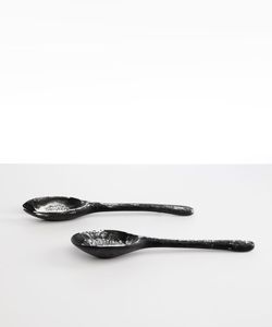CUILLÈRE Blanc Tourbillon Résine Bol Salade Serveur Ensemble Grande Salade Cuillère et Fourchette Vaisselle Ensemble Vaisselle - Product Image 4