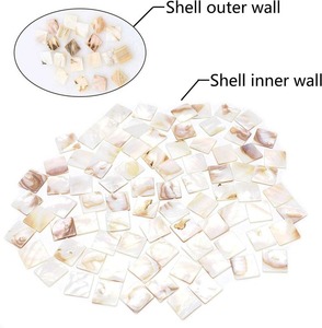 Mosaïque carrée en nacre indienne, carreaux muraux en coquillages faits à la main pour la décoration de bureau - Product Image 2