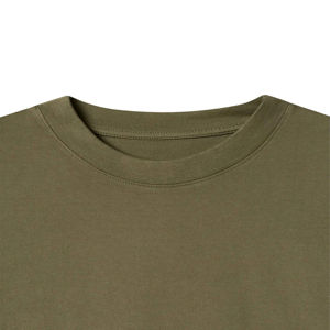 Camiseta Jersey Extra Grande de Corte Cuadrado para Hombre, 100% Algodón, Lisa, Cuello Redondo, Manga Regular, Estilo Hip Hop Urbano, Anti-Pilling - Product Image 4