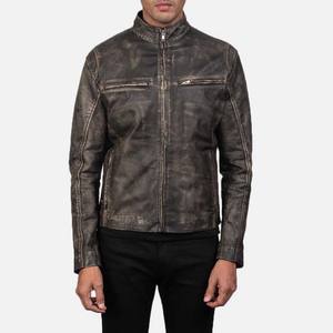 Veste en cuir pour homme de qualité supérieure, devant droit, design personnalisé, cuir véritable, style motard, mode d'hiver pour les marques, vente en gros, approvisionnement en vrac - Product Image 1