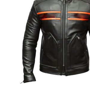 Chaqueta de Cuero de Invierno 2026 de Diseño Superior, Servicio OEM, Moda para Exteriores, Fabricación en Fábrica, para Hombre, Alta Calidad, Cuello Alto, Logotipo Frontal - Product Image 4