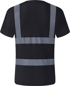 T-shirt de sécurité réfléchissant haute visibilité pour hommes, en polyester, vêtements de travail, séchage rapide, anti-plis, pour la construction et la circulation - Product Image 6