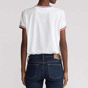 OEM Design personnalisé T-shirt d'été de couleur unie pour femmes séchage rapide respirant col rond tenue décontracté bas quantité minimale de commande fabriqué en usine - Product Image 2