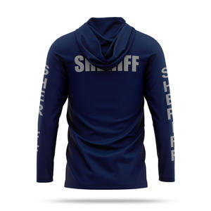 Fitness entraînement course pull SHERIFF hommes Performance chemise à capuche en plein air vente chaude Slim Fit hommes sweats à capuche avec Logo personnalisé - Product Image 2